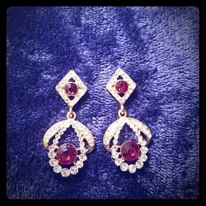 Ruby Dangle Earrings